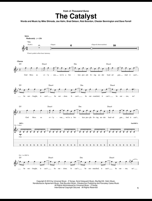 The Catalyst - Linkin Park (Guitar Tab)