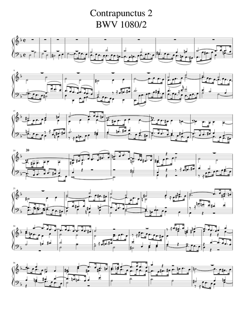 JS Bach: Art of Fugue Contrapunctus 2