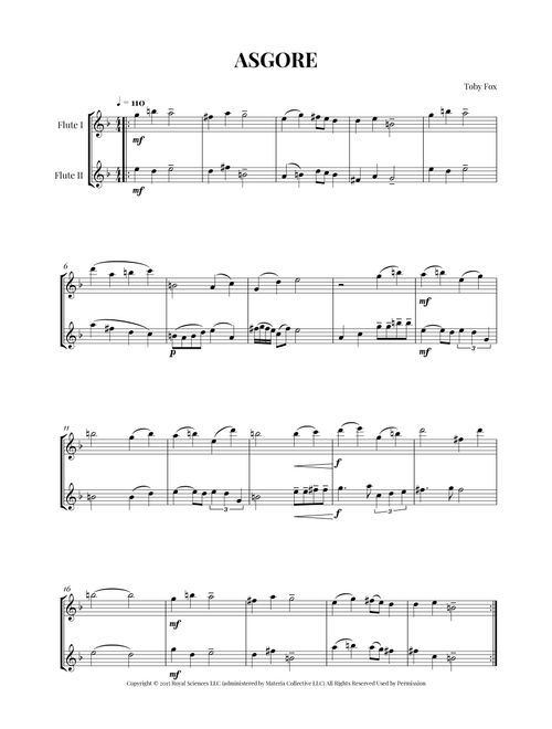Asgore (Arr. L&A Edition) - Toby Fox (Flute Duet)