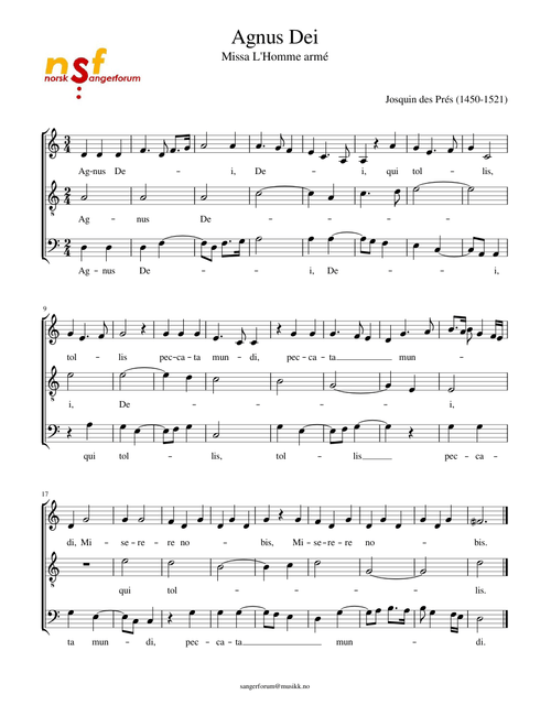 Agnus Dei - Josquin des Prés
