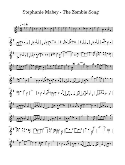 Stephanie Mabey - The Zombie Song