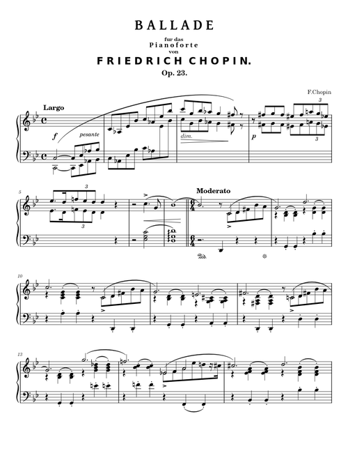 Chopin - Ballade No.1 in G minor. Op. 23