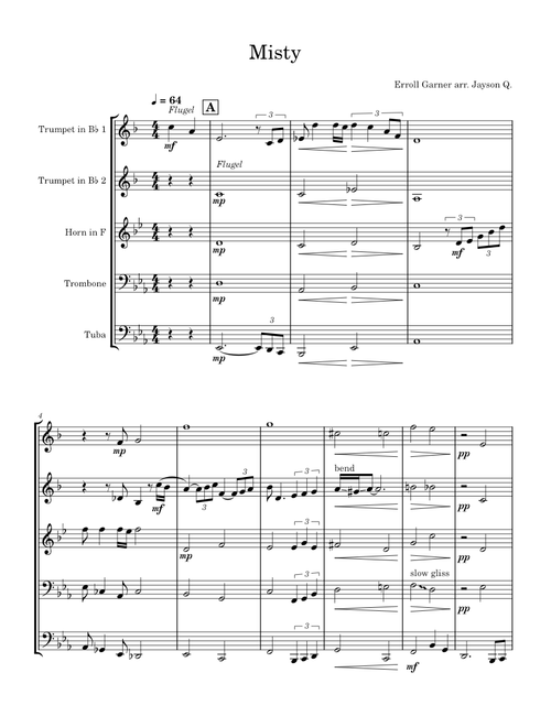 Misty - Brass Quintet Arrangement