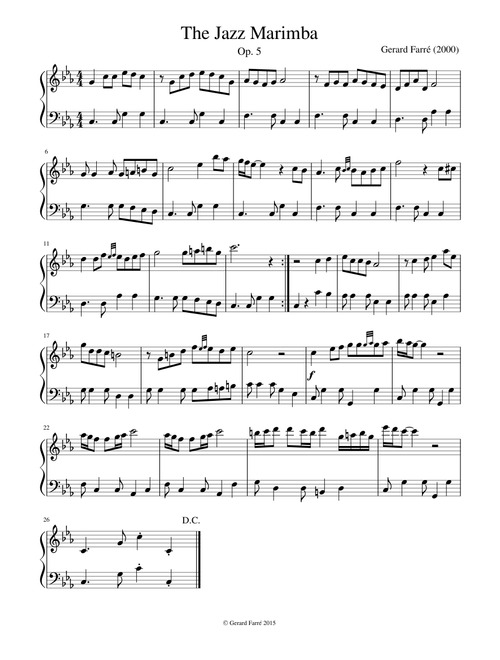The Jazz Marimba (ONLY WATCH VIDEOSCORE)