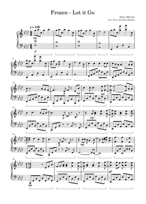 Let it Go Sheet Music for Vibraphone (Handbell Ensembles