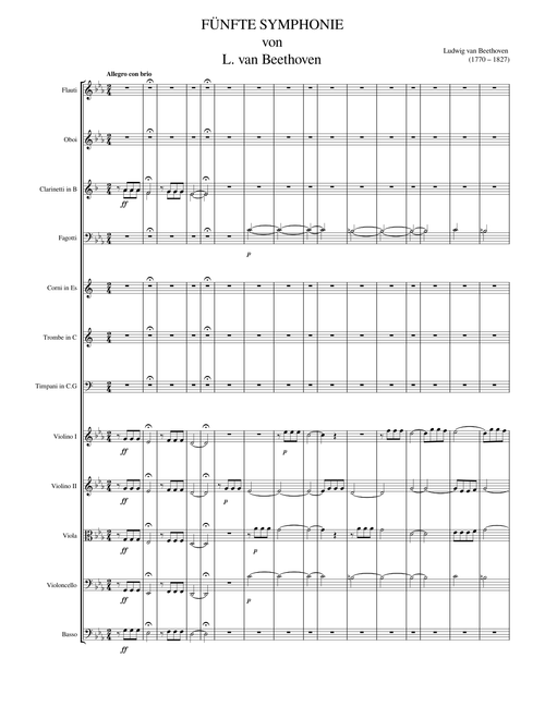 The Beethoven Symphonies in Full Score sheet music by