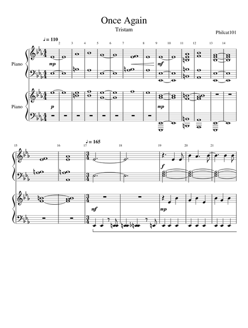 Once Again - Tristam (Full Piano Arrangement)