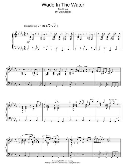 Wade In The Water - Eva Cassidy (Piano Solo)