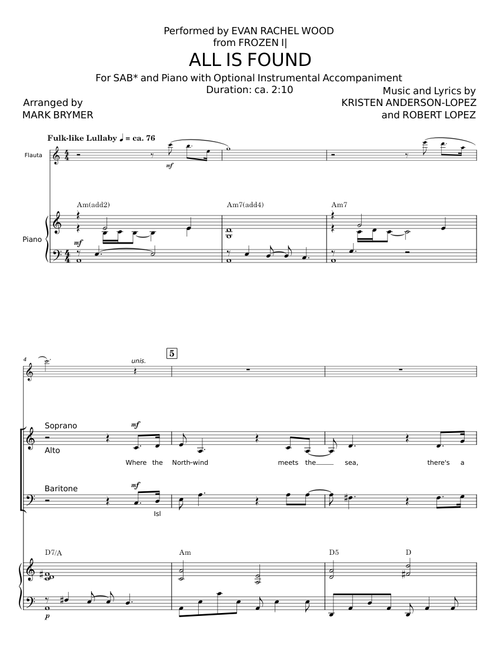 All is Found - Kristen Anderson-Lopez & Robert Lopez
