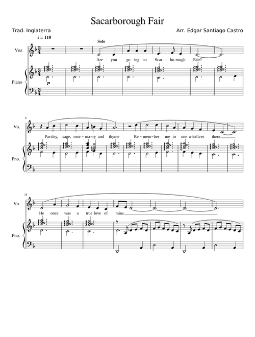 Scarborough fair – Misc Traditional Scarborough Fair