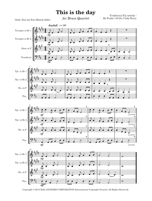 This is the day - Trad. Praise song