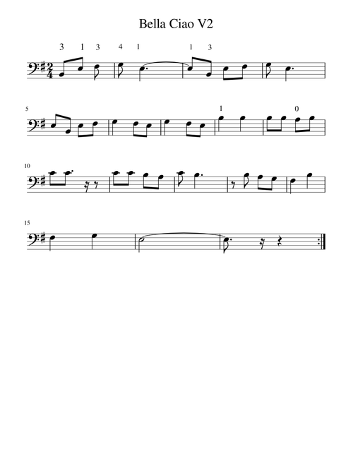 Bella Ciao (Cello beginner)