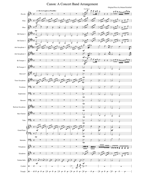 Canon - A Concert Band Arrangement