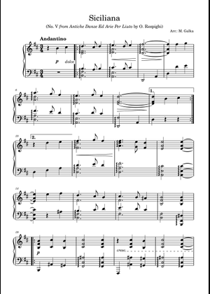 Siciliana from Ancient Airs And Dances Suite III by Otto Respighi