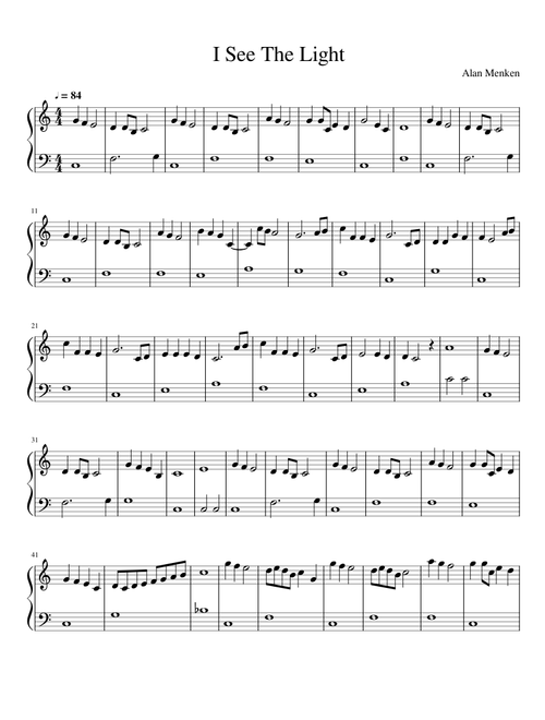 I See The Light - Disney's Tangled - Easy