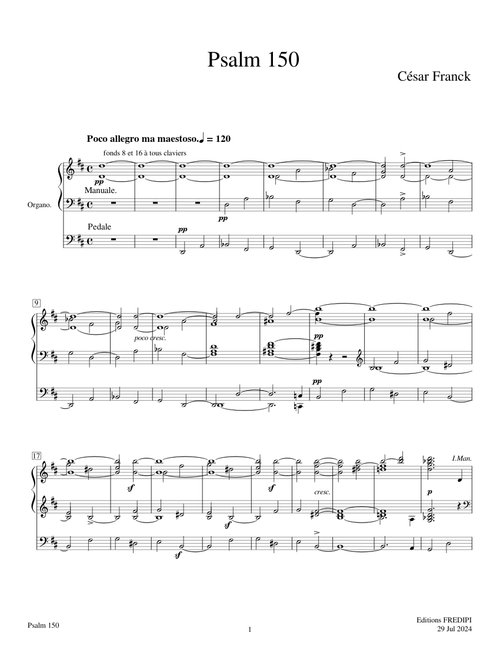Psaume 150 - César Franck