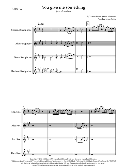 You Give Me Something (Arr. Fernando Britto) - James Morrison (Woodwind Ensemble)