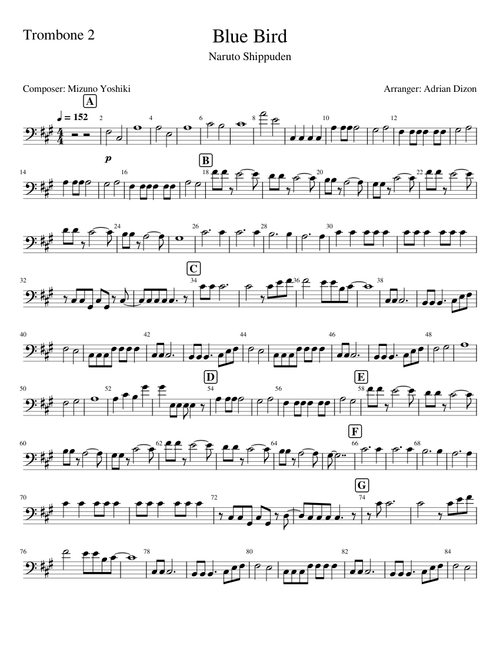 Blue bird – Trombone 2