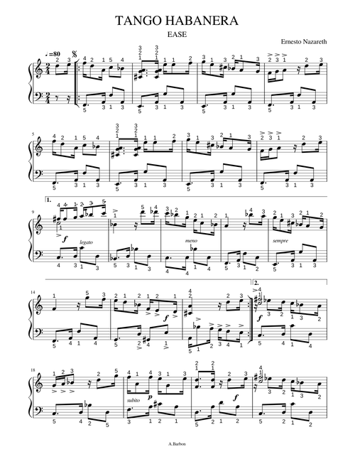 TANGO HABANERA ease