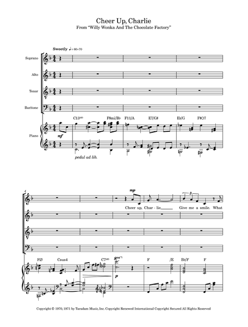 Cheer Up, Charlie (Arr. Christian Belter) - Leslie Bricusse, Anthony Newley (Choral, SATB)