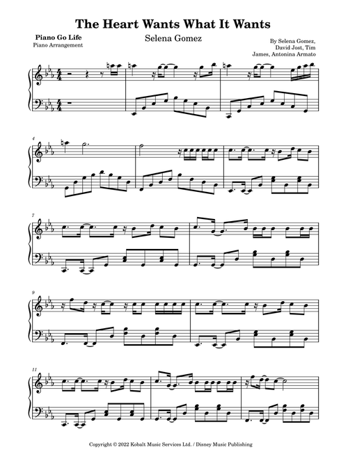 The Heart Wants What It Wants (Arr. Piano Go Life) - Selena Gomez (Piano Solo)