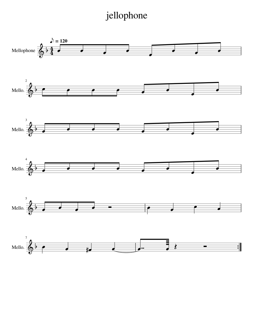 jellophone Sheet music for Mellophone (Solo)
