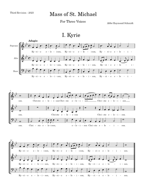 Mass of St. Michael for Three Voices