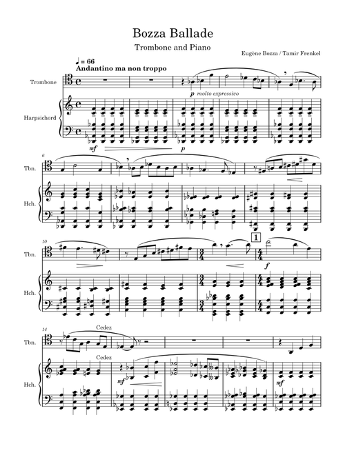 Ballade for Trombone and Piano