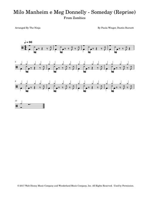 Someday (Arr. The Ninja) - Paula Winger, Dustin Burnett (Drums)