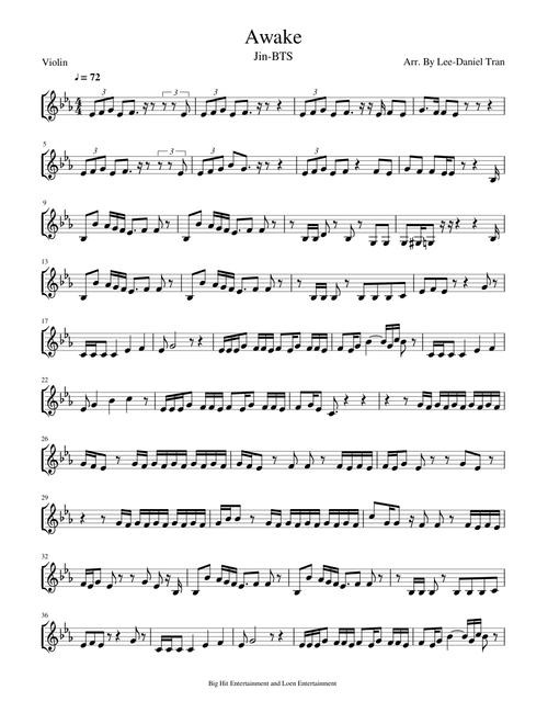 Awake - Jin BTS | Violin Solo