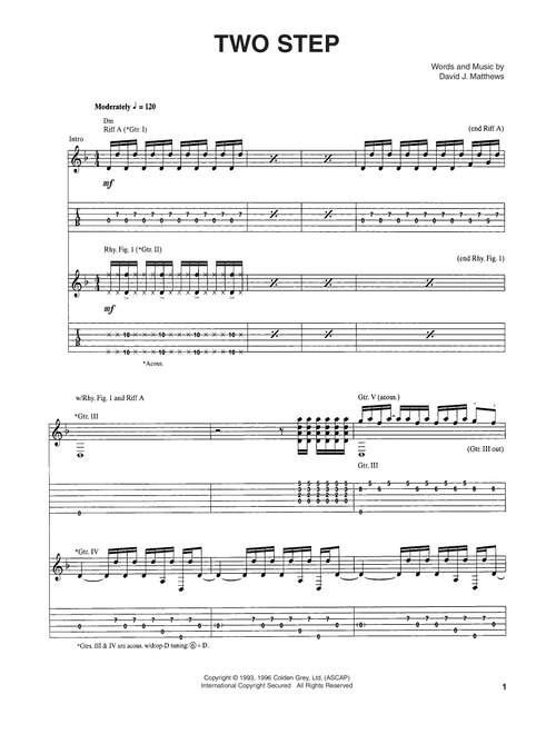 Two Step - Dave Matthews Band (Guitar Tab)