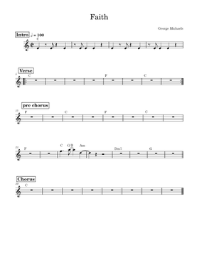 Free Faith by George Michael sheet music | Download PDF or print