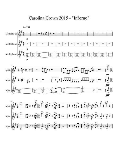 Carolina Crown 2015 - "Inferno" Mellophone