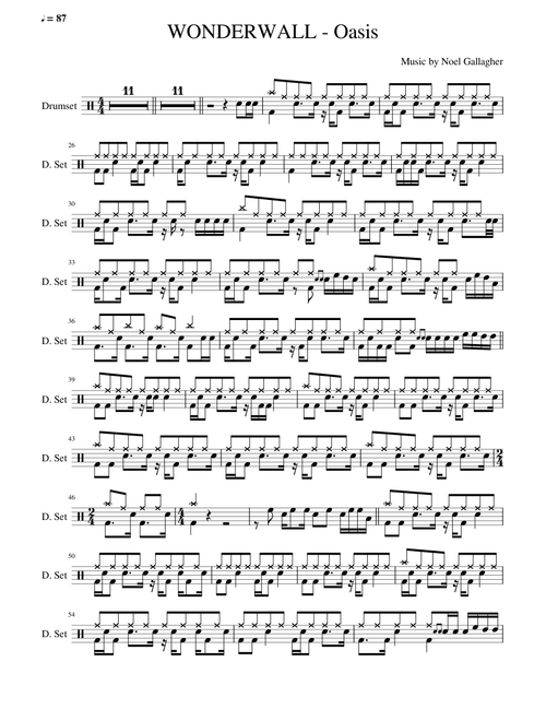 Wonderwall Drum only