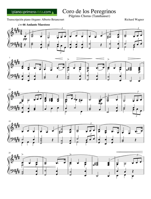 Coro de los Peregrinos - Pilgrims Chorus - Wagner