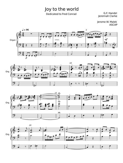 Joy to the world - G. F. Handel