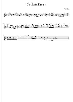 Carolan's Dream – Turlough O'Carolan Sheet Music with Chords for