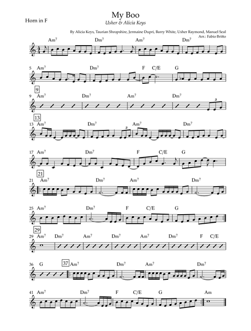 My Boo (Arr. Fabio Britto) - Usher & Alicia Keys (French Horn Solo)