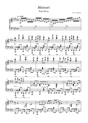 Matsuri – Fujii Kaze Sheet Music for Trombone, Euphonium, Tuba, Flute ...