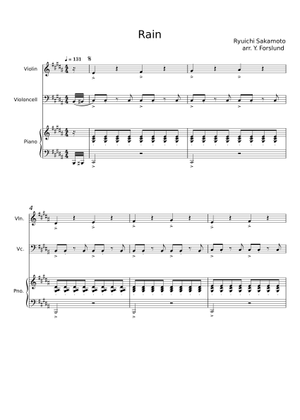 Sakamoto Trio Scores Ryuichi Sakamoto Ryuichi Trio Scores violin