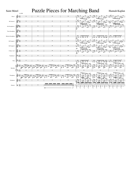 Puzzle Pieces- Saint Motel for Marching Band