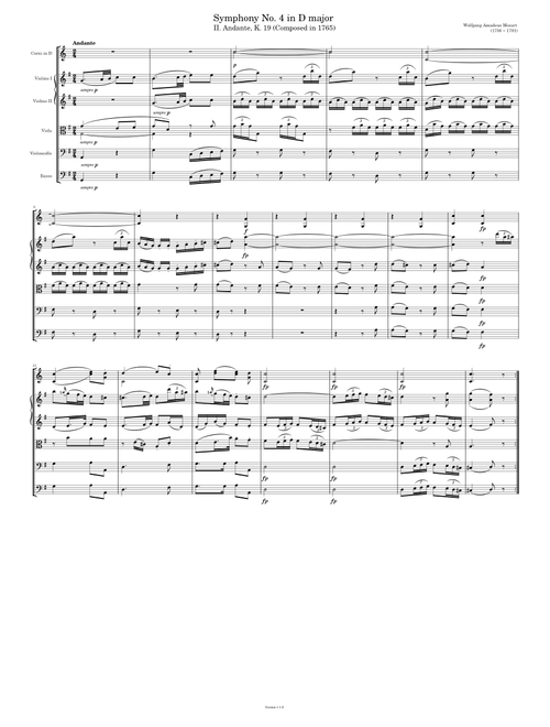 [II. Andante] Symphony No. 4 in D major, K. 19 – W. A. Mozart