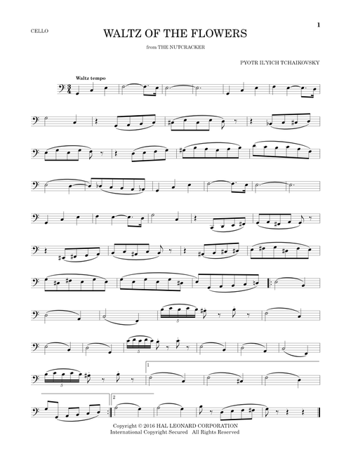 Waltz Of The Flowers (from The Nutcracker Suite) - Pyotr Il'yich Tchaikovsky (Cello Solo)