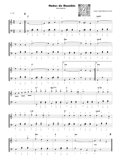 Ondas do Danúbio - (10 pequenas valsas) (Arr. Sérgio Matias da Cunha) (Easy Piano)
