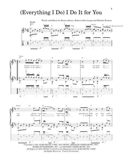 (Everything I Do) I Do It For You - Bryan Adams (Solo Guitar)