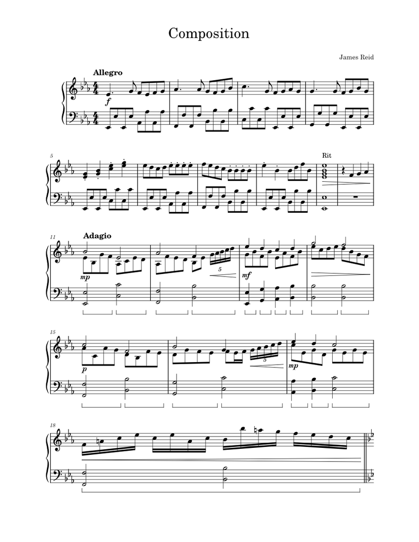 Composition Sheet music for Piano (Solo) | Musescore.com