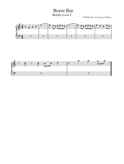 Brave Boy Level 2 Melody
