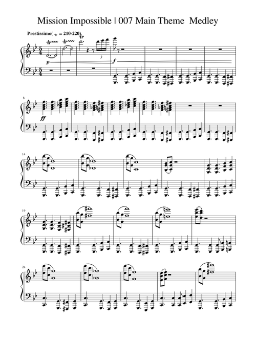 mission impossible score pdf