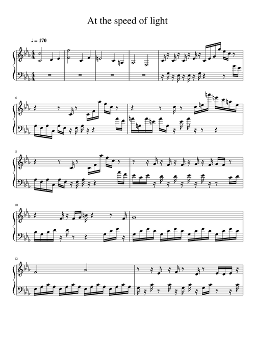 PIANO CHALLENGE (At The Speed Of Light Dimrain47)