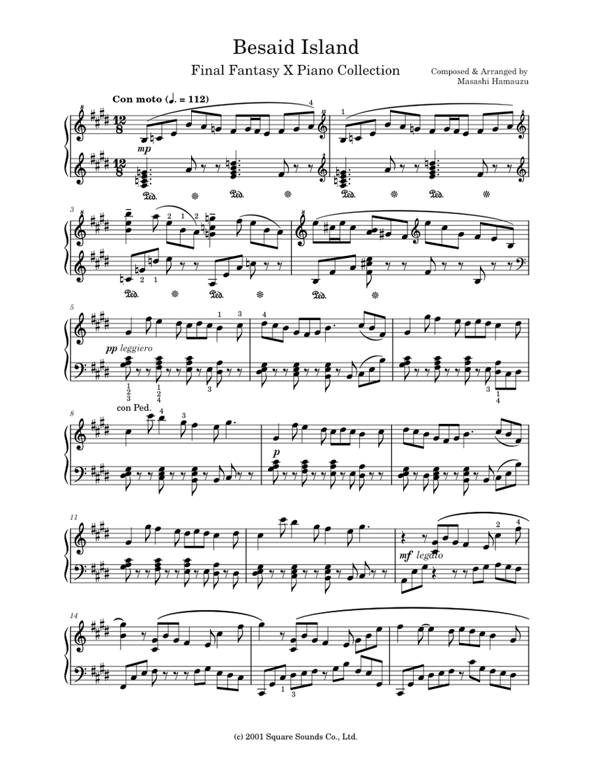 Besaid Island (Final Fantasy X Piano Collection) - Masashi